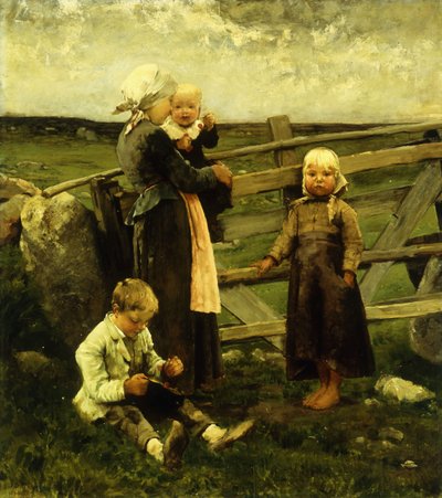 さくらんぼの子供、 作： Bernardus Johannes Blommers or Bloomers
