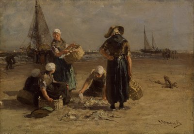浜辺の魚たち（油彩・キャンバス） 作： Bernardus Johannes Blommers or Bloomers