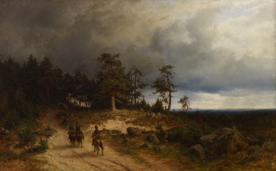 騎馬コサックのいる東フィンランドの風景 作： ベルント・リントホルム