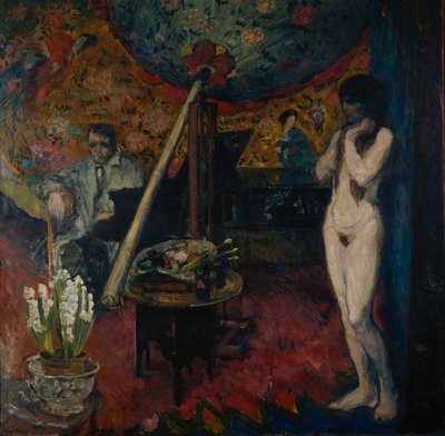 スタジオでの自画像 作： Bernhard Dorotheus Folkestad