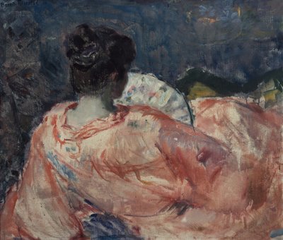 扇子を持つ女性 作： Bernhard Dorotheus Folkestad