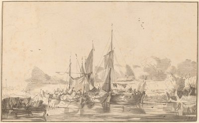 ユトレヒトの運河、1771 年、1787 年に出版。 作： Bernhard Schreuder