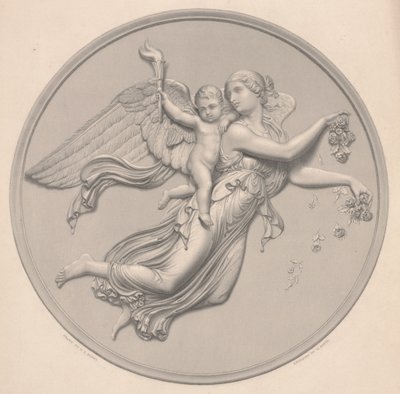 朝」 F. R. ロフ（fl.1850-63）作画、ウィリアム・カリオ・ロフ（1817-89）彫刻、19世紀中頃（彫刻の複製品 作： Bertel (after) Thorvaldsen