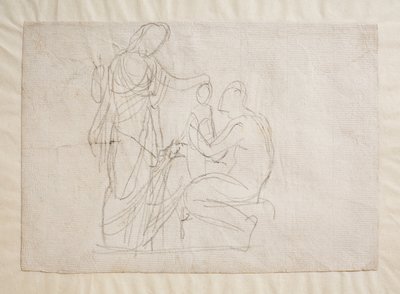 プロメテウスとミネルバ、 作： Bertel Thorvaldsen