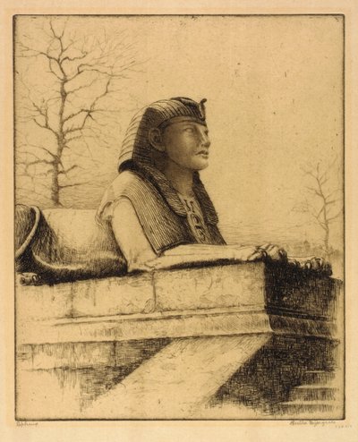 スフィンクス、テムズ川、ロンドン 作： Bertha E. Jaques