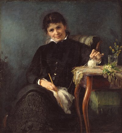 マダム・アンナ・シーカンプ、芸術家の妹 作： Bertha Wegmann