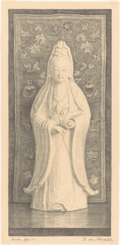 観音 (オブジェクトの元のタイトル) 作： Bertha van Hasselt (signed by artist)