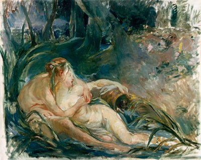 ラトーンに現れるアポロン」ブーシェの後（油彩・キャンバス 作： Berthe Morisot