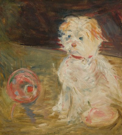 ボール犬。 作： Berthe Morisot