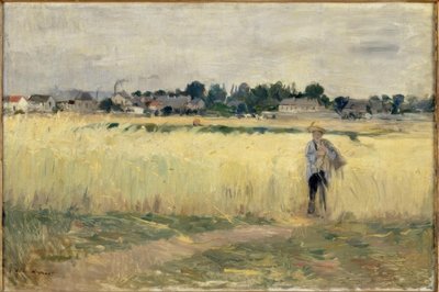 ジェヌヴィリエの小麦の中 作： Berthe Morisot
