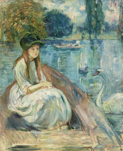 フランス語：Jeanne Fourmanoir sur le lac（ジャンヌ・フルマノワール・シュル・ル・ラック 作： ベルト・モリゾ