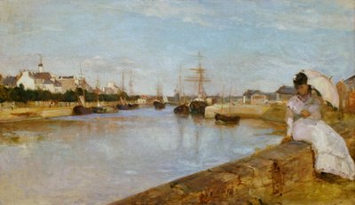 フランス語：Vue du petit port de Lorient ロリアンの港 作： ベルト・モリゾ