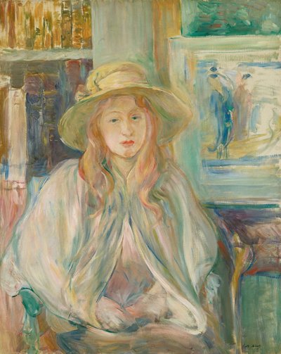 麦わら帽子の少女 麦わら帽子の少女、1892年。 作： Berthe Morisot