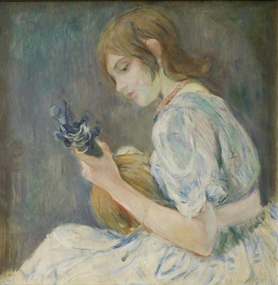 マンドリンを持つ少女 作： Berthe Morisot