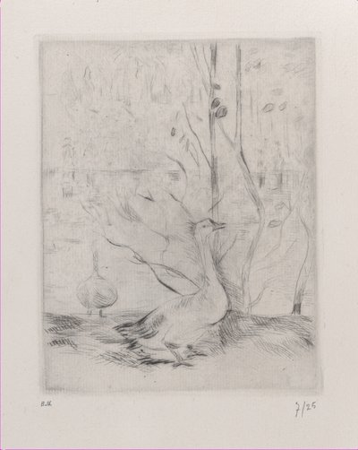 ガチョウ、1889年。 作： Berthe Morisot