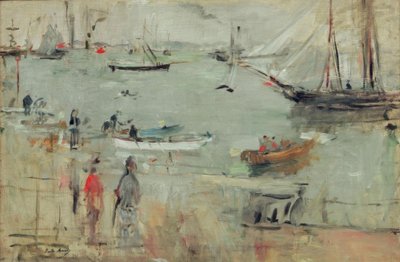 ワイト島のハーバーシーン 作： Berthe Morisot