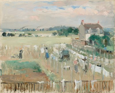 洗濯物を干す 作： Berthe Morisot