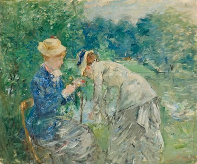 ブローニュの森で、1875-9年頃 作： Berthe Morisot