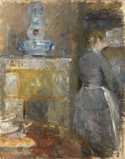 ダイニングルーム;食堂では、1880 作： Berthe Morisot