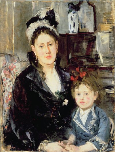 MmeBoursierと彼女の娘 作： Berthe Morisot