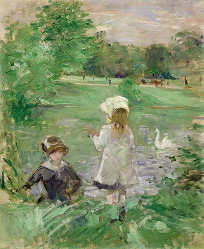 湖畔の湖畔、1883年 作： Berthe Morisot