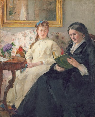 アーティストの母と妹の肖像画 作： Berthe Morisot