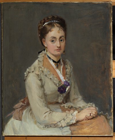 アーティストの姉妹の肖像、Mme Edma Pontillon、1872-75年 作： Berthe Morisot