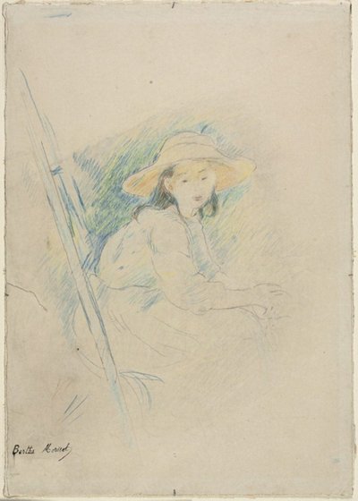 座る少女（ジュリー・マネ） 作： Berthe Morisot