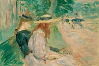 ブローニュの森のベンチで 作： Berthe Morisot
