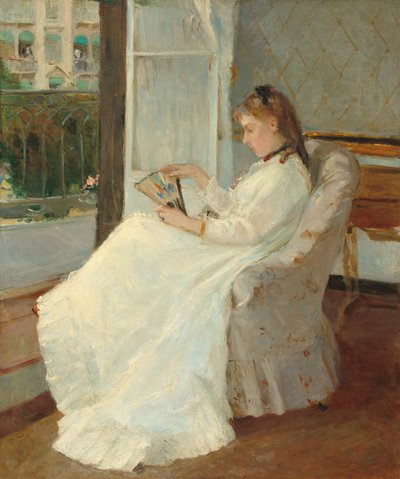 窓際の芸術家の妹 作： Berthe Morisot