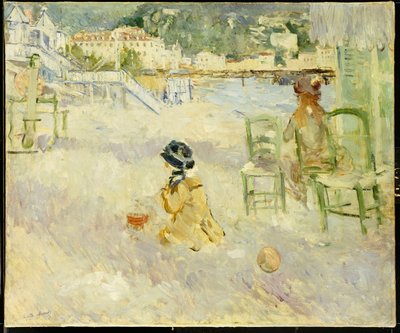 ニースのビーチ、1882 作： Berthe Morisot