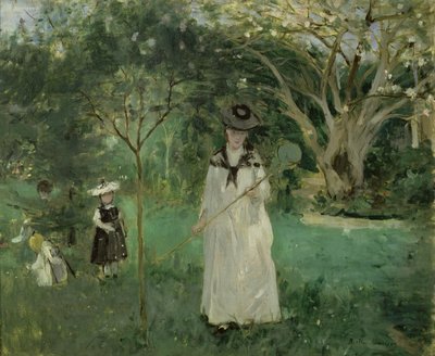 バタフライハント、1874 作： Berthe Morisot
