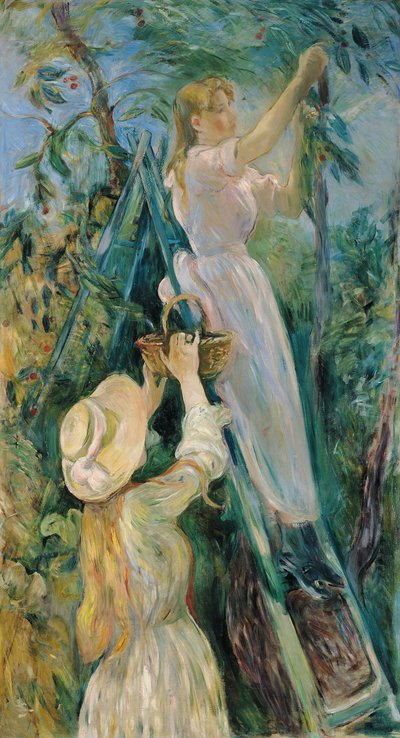 チェリーピッカー（キャンバスに油彩） 作： Berthe Morisot