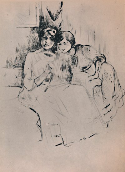 描画レッスン、c.1888-1890、1946。 作： Berthe Morisot