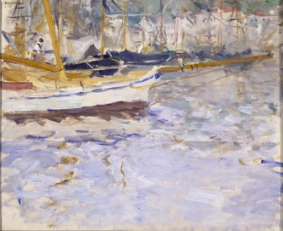 ニース港、1881年冬？-82（帆布に油彩） 作： Berthe Morisot