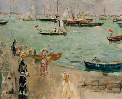 イギリスのソレント（ワイト島）またはマリンのビュー 作： Berthe Morisot