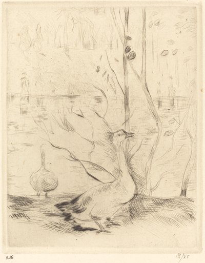 ブローニュの森を歩く 作： Berthe Morisot