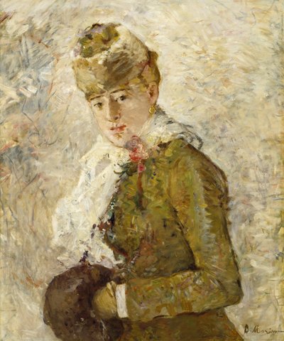 冬（マフのある女性） 作： Berthe Morisot