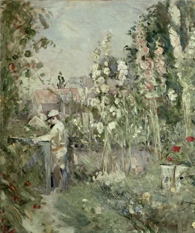 タチアオイの少年 作： Berthe Morisot