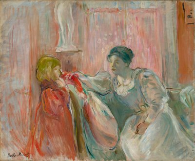 若い女性と子供 作： Berthe Morisot