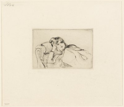 安静時の若い女性 作： Berthe Morisot
