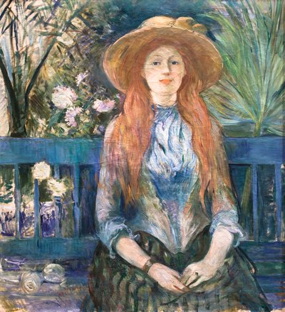 公園の少女,1888（油彩・キャンバス） 作： Berthe Morisot