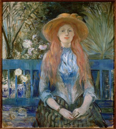 公園の少女ベルト・モリゾによる絵画 作： Berthe Morisot