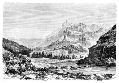 ムンクサルディク、サヤン山脈、シベリア、ロシア、1895年。 作： Auguste Bertrand