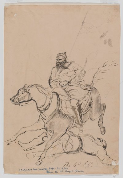 第4不規則騎兵、1845年頃（水彩） 作： Bethune Donald Grant