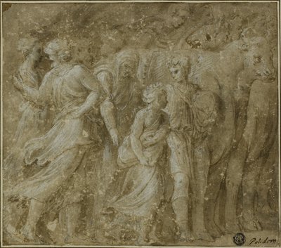 人物と牛の行列 作： Biagio Pupini