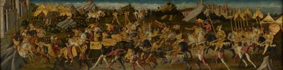 スキピオアフリカヌス、ハンニバルを倒す、c.1470（パネルに取り付けられた生地のテンペラ）（488155も参照） 作： Biagio di Antonio