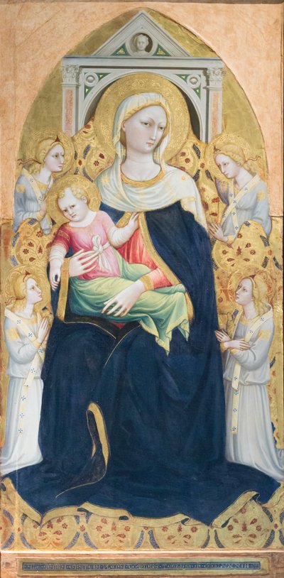 幼子と4人の天使を従えた聖母像 1433年頃 パネルにテンペラ、金箔 作： Bicci di Lorenzo