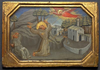 聖痕を受けるアッシジの聖フランチェスコ 1430年頃（テンペラ、金、木） 作： Bicci di Lorenzo