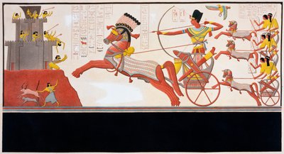 カデシュの戦いでのラムセス2世、紀元前1275年、19世紀 作： Bigant and Allais